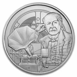 Stříbrná mince 1 oz Thomas Edison Inspirace 2023 BU