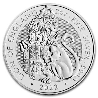 Stříbrná mince 2 oz Lion of England Royal Tudor Beast 2022
