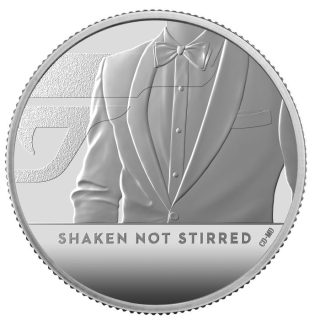 Stříbrná mince 1/2 oz Shaken Not Stirred James Bond 2020 Proof