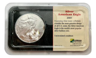 Stříbrná mince 1 oz U.S. Eagle 2001 Littleton Coin Company 