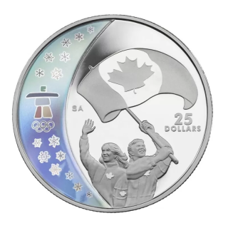 Stříbrná mince 1 oz Atletika Vancouver Zimní olympijské hry 2007 Holografická