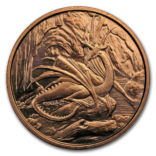 Měděná medaile 1 oz Nidhoggr Dragon Nordic Creatures
