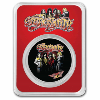 Stříbrná mince 1 oz Aerosmith 50. výročí 2023 Kolorovaná TEP