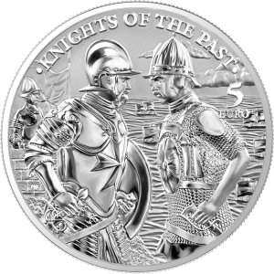 Stříbrná mince 1 oz Rytíři Minulosti 2022 v Kartě