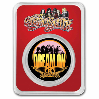 Stříbrná mince 1 oz Aerosmith Dream on 50. výročí 2023 Kolorovaná TEP