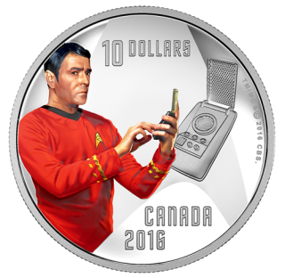 Stříbrná mince 1/2 oz Scotty Star Trek™ Crew 2016  Kolorovaná