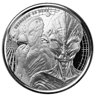 Stříbrná mince 1 oz Mimozemšťan Ghana 2023 BU