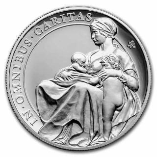 Stříbrná mince 1 oz Svatá Helena Queen's Virtues Charity Proof 2022