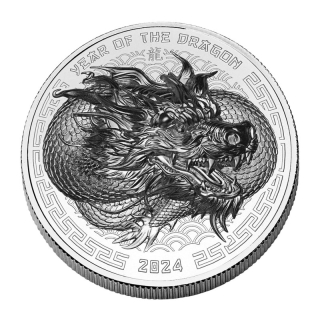 Stříbrná mince 1 oz Year Of The Dragon 2024 BU