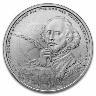 Stříbrná mince 1 oz William Shakespeare Ikony Inspirace 2024