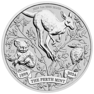 Stříbrná mince 1 oz 125. Výročí Mincovny Perth 2024