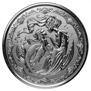 Stříbrná mince 1 oz Mořská panna Matka a Dcera 2023 BU