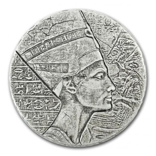 Stříbrná mince 5 oz Královna Nefertiti Chad 2017 Ostařená Proof