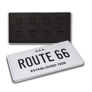 Plechová krabička Icons of Route 66 shield