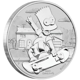  Stříbrná mince 1 oz Bart Simpson The Simpsons2020 BU