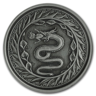  Stříbrná mince 1 oz  Had z Milána Samoa 2020 ostařený