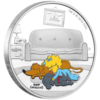 Stříbrná mince 1 oz Maggie The Simpsons 2019 Proof