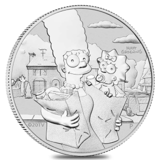 Stříbrná mince 1 oz Marge & Maggie The Simpsons 2021 BU