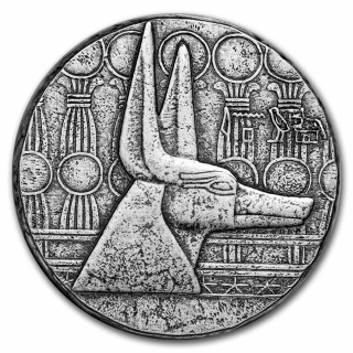 Stříbrná mince 5 oz Egyptian Anubis Chad 2021