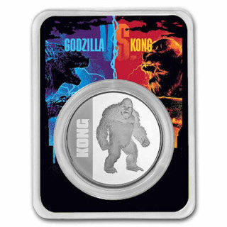Stříbrná mince 1 oz King Kong vs  Godzila 2021 Blistr BU