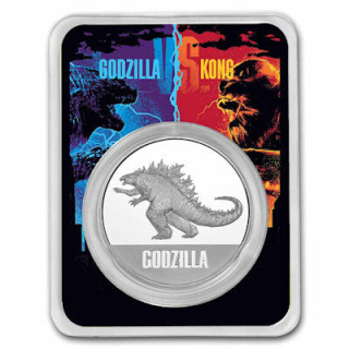 Stříbrná mince 1 oz  Godzilla vs Kong 2021 Blistr BU