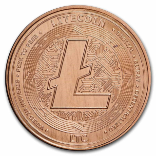 Měděná medaile 1 oz Litecoin Crypto BU