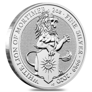  Stříbrná mince 2 oz White Lion Queen Beast 2020