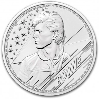 Stříbrná mince 1 oz David Bowie 2021 BU