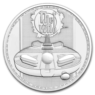  Stříbrná mince The Who 4. vydání hudební legendy 1 oz 2021