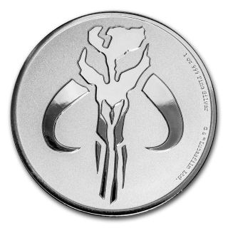 Stříbrná mince 1 oz Mandalorian Mythosaur Star Wars 2020 BU