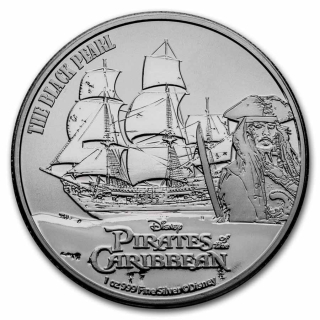 Stříbrná mince 1 oz Černá perla Piráti z Karibiku 2021 BU
