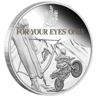 Stříbrná mince 1 oz James Bond 007 "Jen pro tvé oči" 40. výročí 2021 Proof
