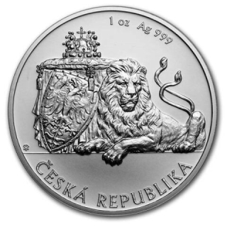 Stříbrná mince 1 oz Český lev 2019