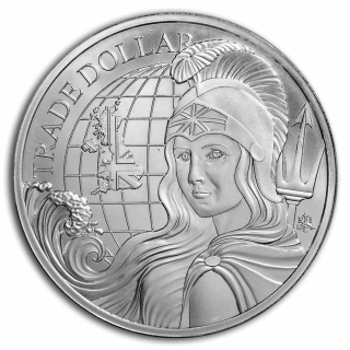 Stříbrná mince 1 oz Svatá Helena Britský obchodní dolar 2022 Proof