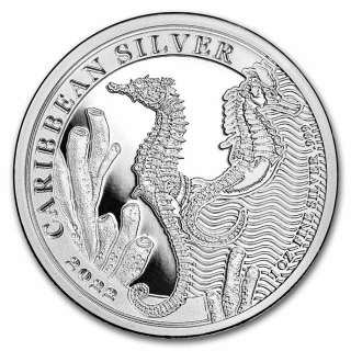 Stříbrná mince Mořský koník 1 oz 2022 BU