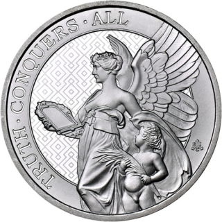 Stříbrná mince 1 oz Svatá Helena Královna Pravda 2022