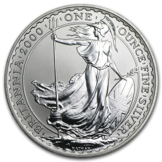 Stříbrná mince 1 oz Britannia 2000 BU