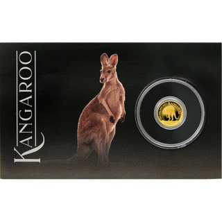 Zlatá mince 0,5g Australský klokan v kartě 2020
