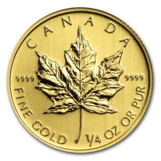 Zlatá mince 1/4 oz Maple Leaf