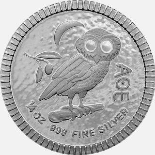Stříbrná mince 1/4 oz Athenian Owl 