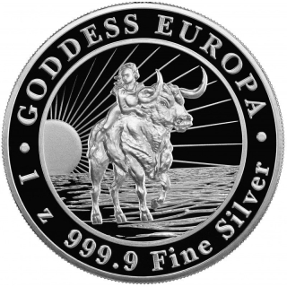 Stříbrná mince 1 oz Bohyně Europa Tokelau