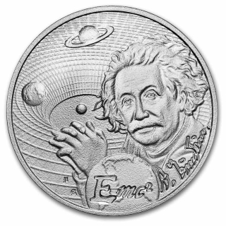 Stříbrná mince 1 oz Albert Einstein Ikony Inspirace 2022 BU