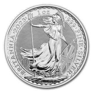 Stříbrná mince 1 oz Britannia Královna 2023 BU