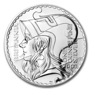 Stříbrná mince 1 oz Britannia 2003 BU