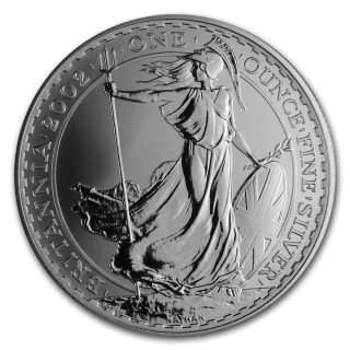 Stříbrná mince 1 oz Britannia 2002 BU