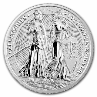 Stříbrná mince 1 oz Alegorie Polonia a Německo 2022 BU