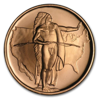 Měděná medaile 1 oz Oregonská stezka USA