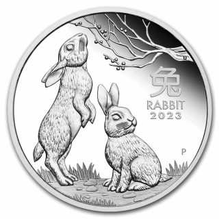 Stříbrná mince 1 oz Rok králíka Lunární série III Proof