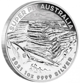 Stříbrná mince 1 oz Australský zlatý důl 2021