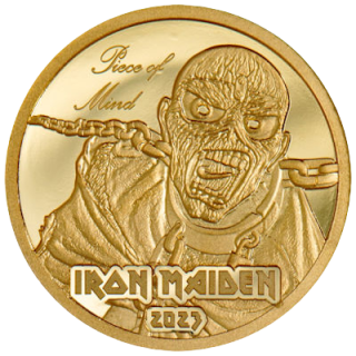 Zlatá mince 0,5 g Iron Maiden Piece of Mind 2023 